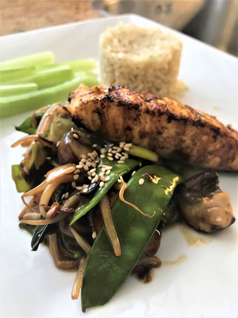 Wokgroenten Met Zalm